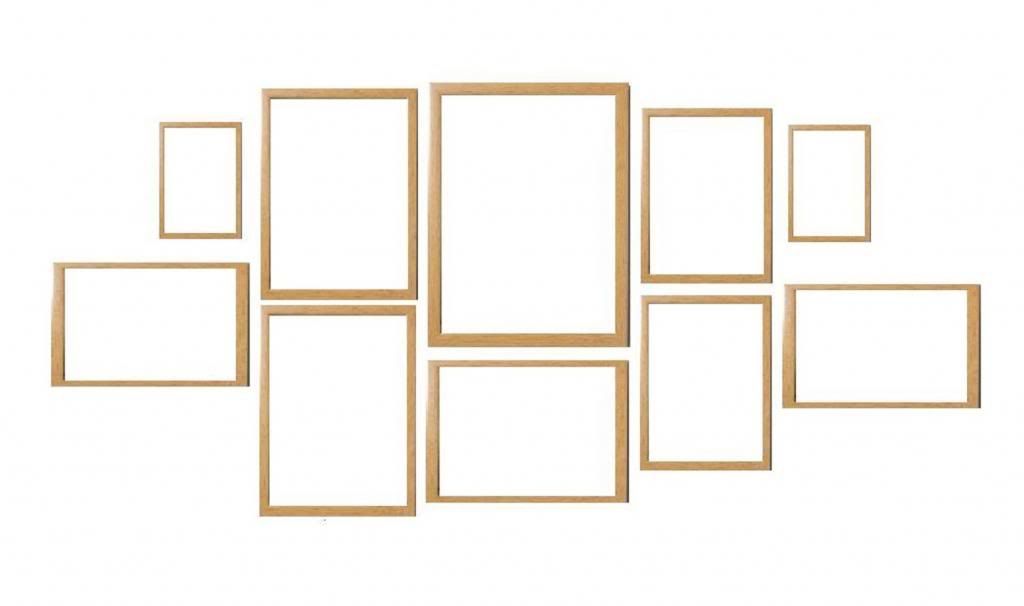 Oak 10 Piece Multi Picture Photo Frame Collage Frames Aperture Wall