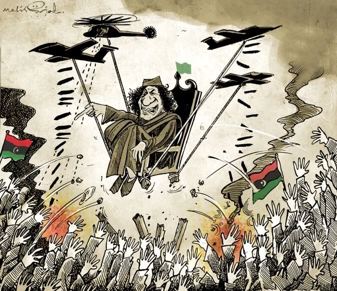 Cartoonists See Gadhafi