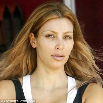 kim kardashian no makeup blonde. kim kardashian without makeup