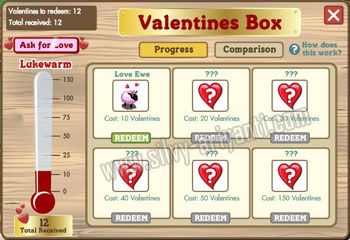 Picture of Valentine Box on Farmville Game (Facebook)