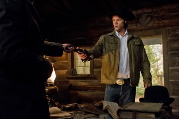 Review: Supernatural, “Frontierland”(S0618) Sam leads Bobby and Dean to the Campbell family library in a bid to find something that might help them against the mother of all, Eve. In the library they