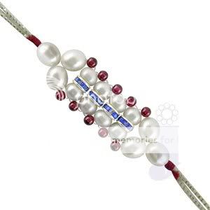 JAGDAMBA TRADITIONAL PEARL RAKHI