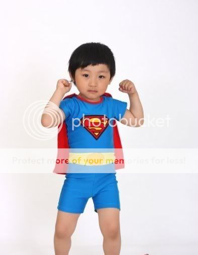 NWT Infant &Toddler Baby Boys Superman Swimwear  